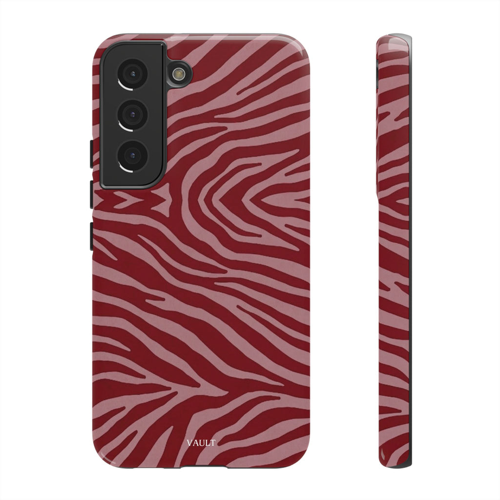 Red Zebra Print Tough Phone Case