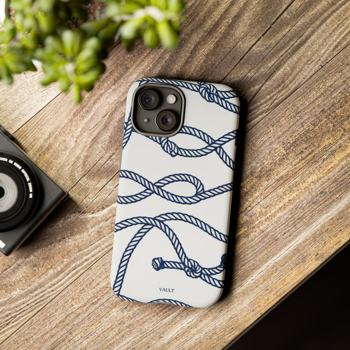 Nautical Rope Tough Case — Protective Phone Cover with Navy Knot Design