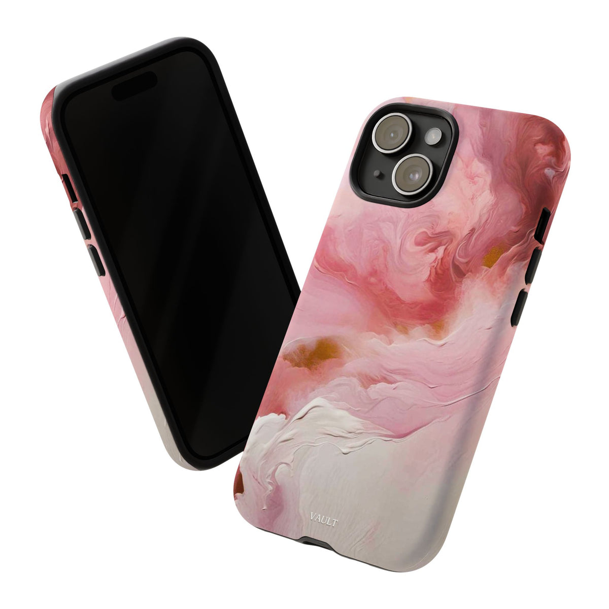 Pink Marble Tough Phone Case — Protective Artistic Phone Cover