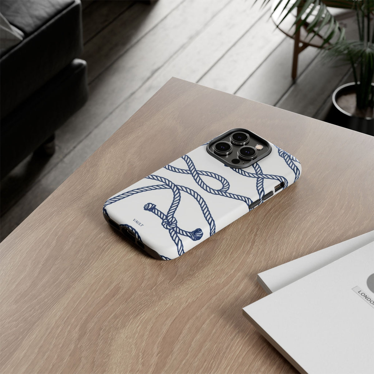 Nautical Rope Tough Case — Protective Phone Cover with Navy Knot Design