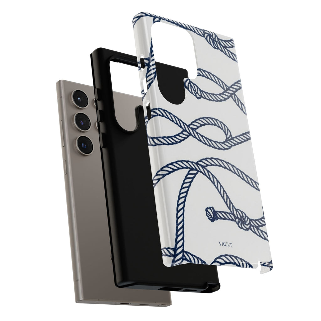 Nautical Rope Tough Case — Protective Phone Cover with Navy Knot Design