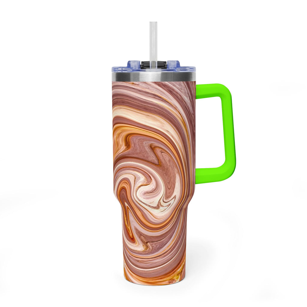 40oz Marble Swirl Thermal Tumbler - Insulated Travel Mug