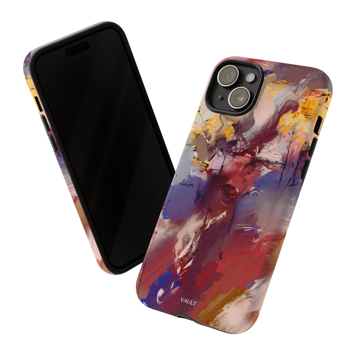 Abstract Brushstroke Tough Phone Case — Colorful Protective iPhone Cover