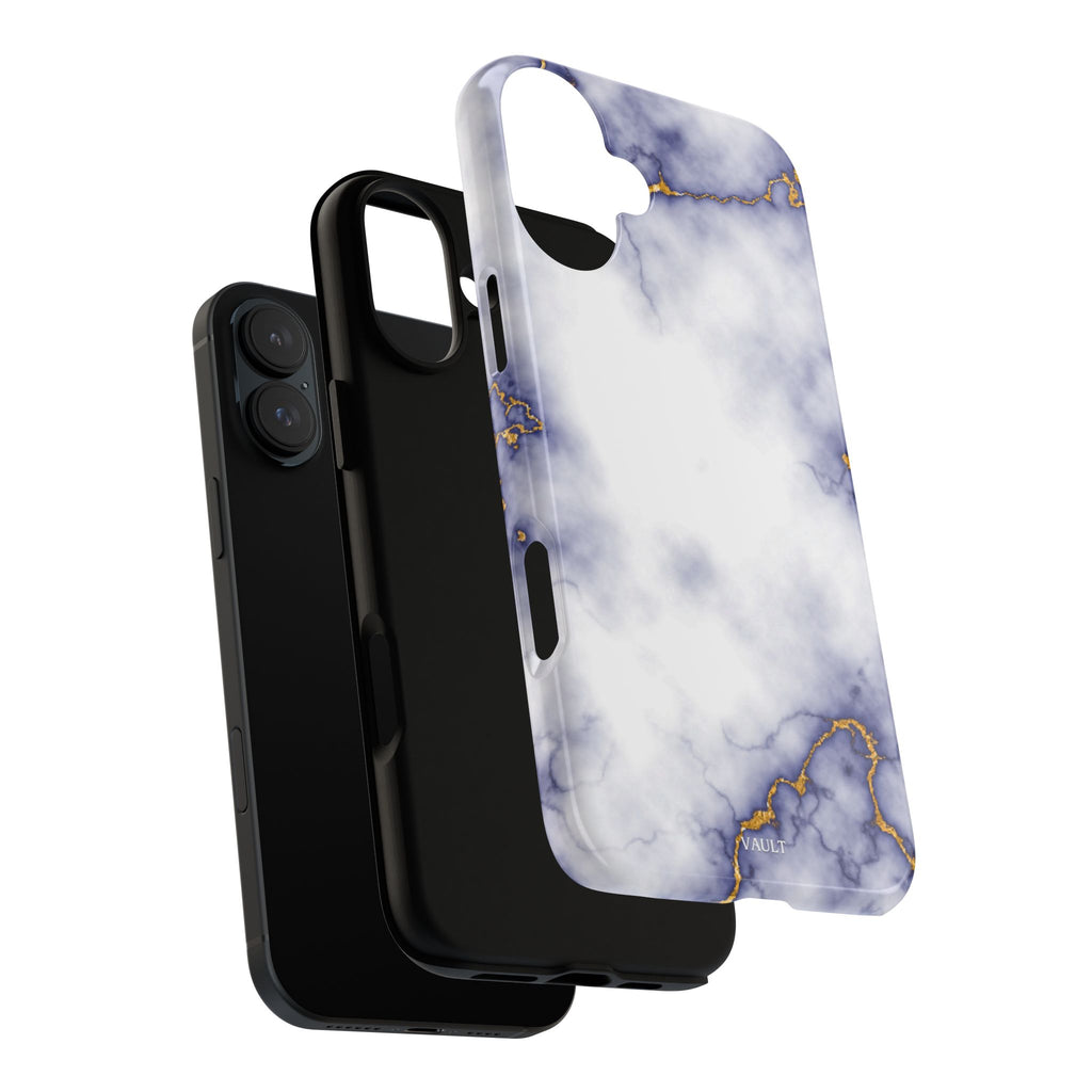 Purple Marble Tough Phone Case with Gold Veins