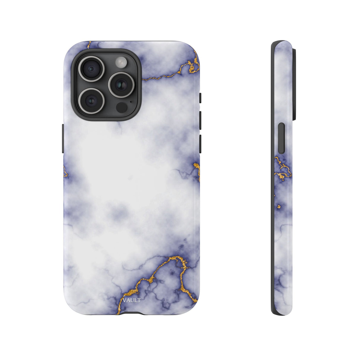 Purple Marble Tough Phone Case with Gold Veins