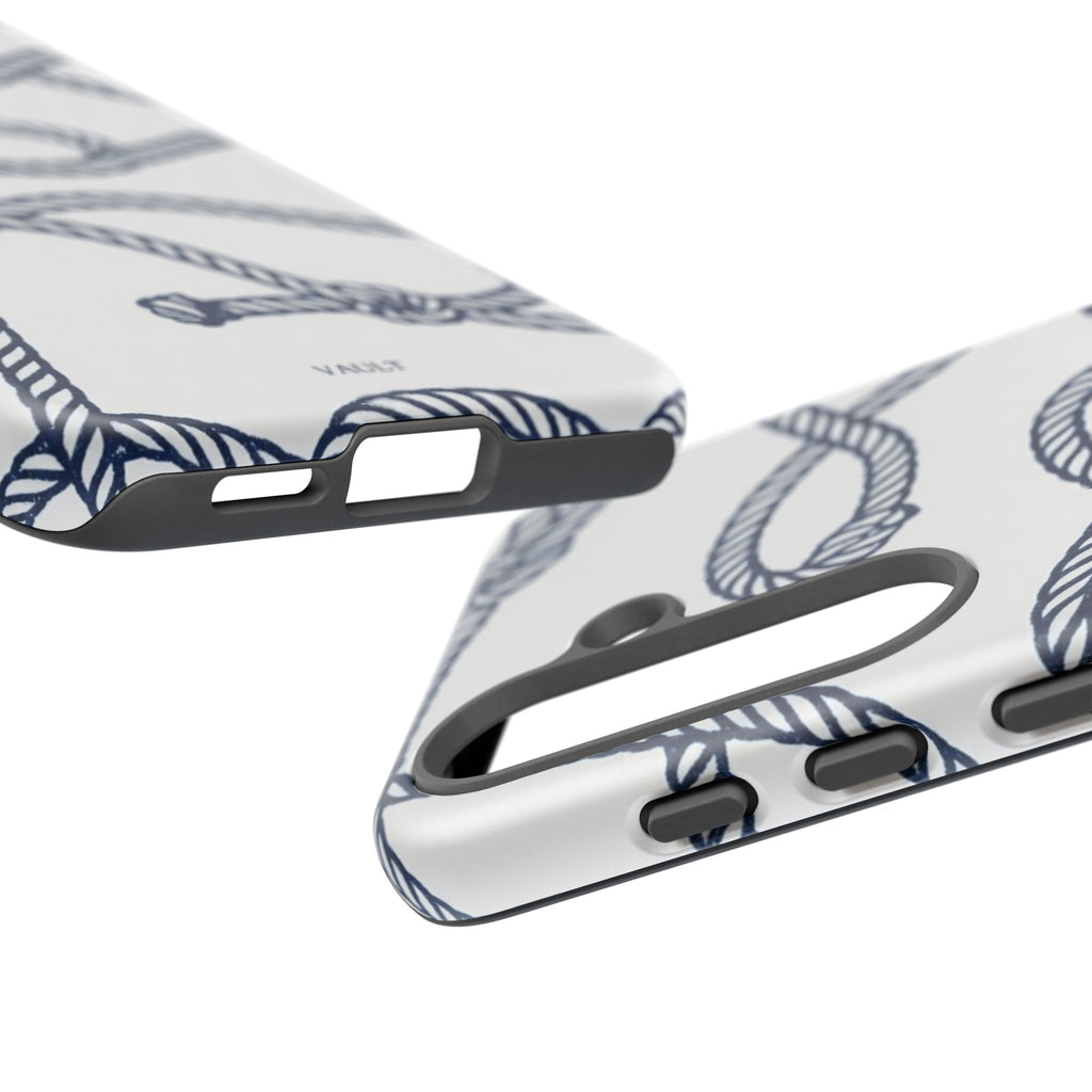 Nautical Rope Tough Case — Protective Phone Cover with Navy Knot Design