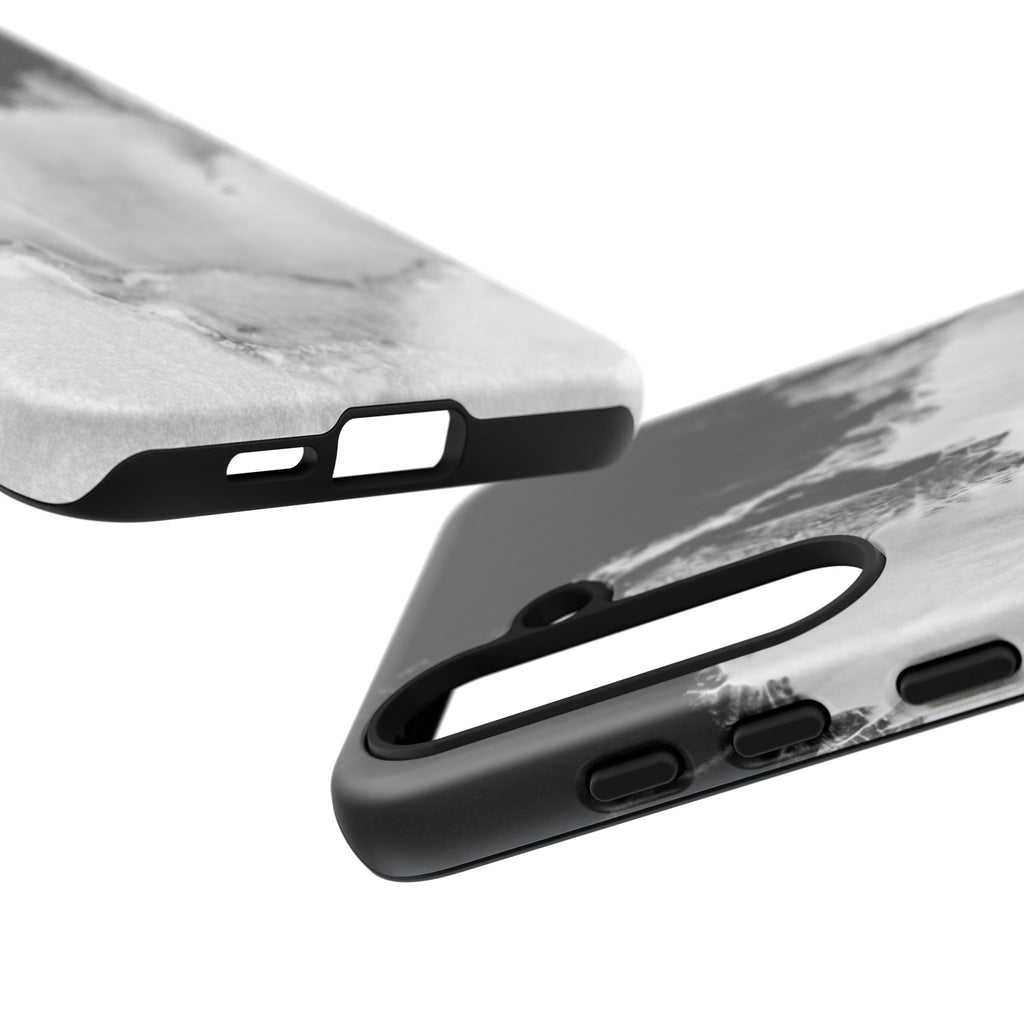 Marble Ink Tough Case — Black & White Abstract Phone Cover