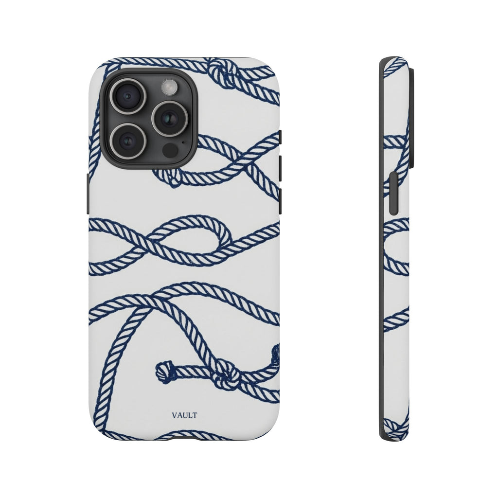 Nautical Rope Tough Case — Protective Phone Cover with Navy Knot Design