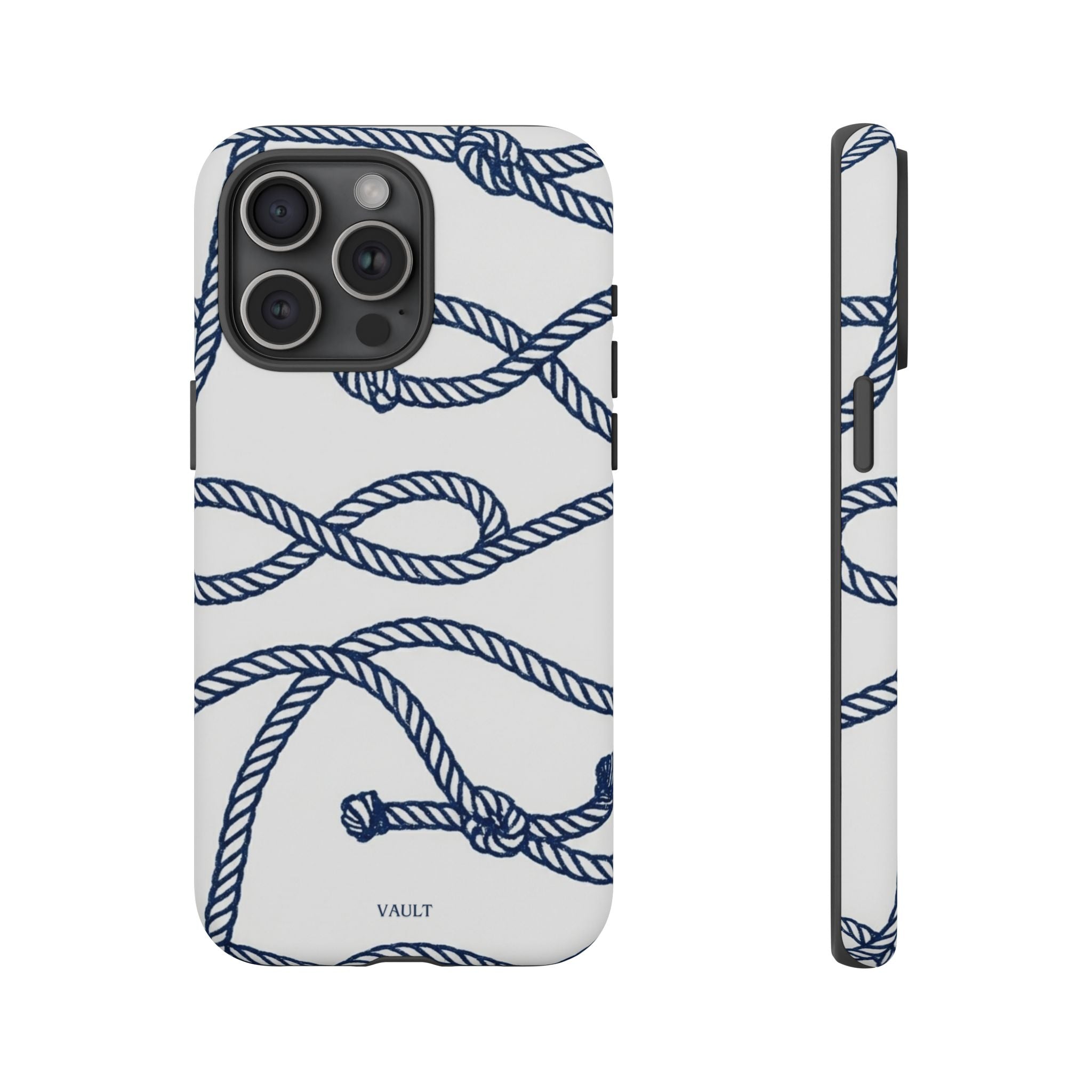 Nautical Rope Tough Case — Protective Phone Cover with Navy Knot Design
