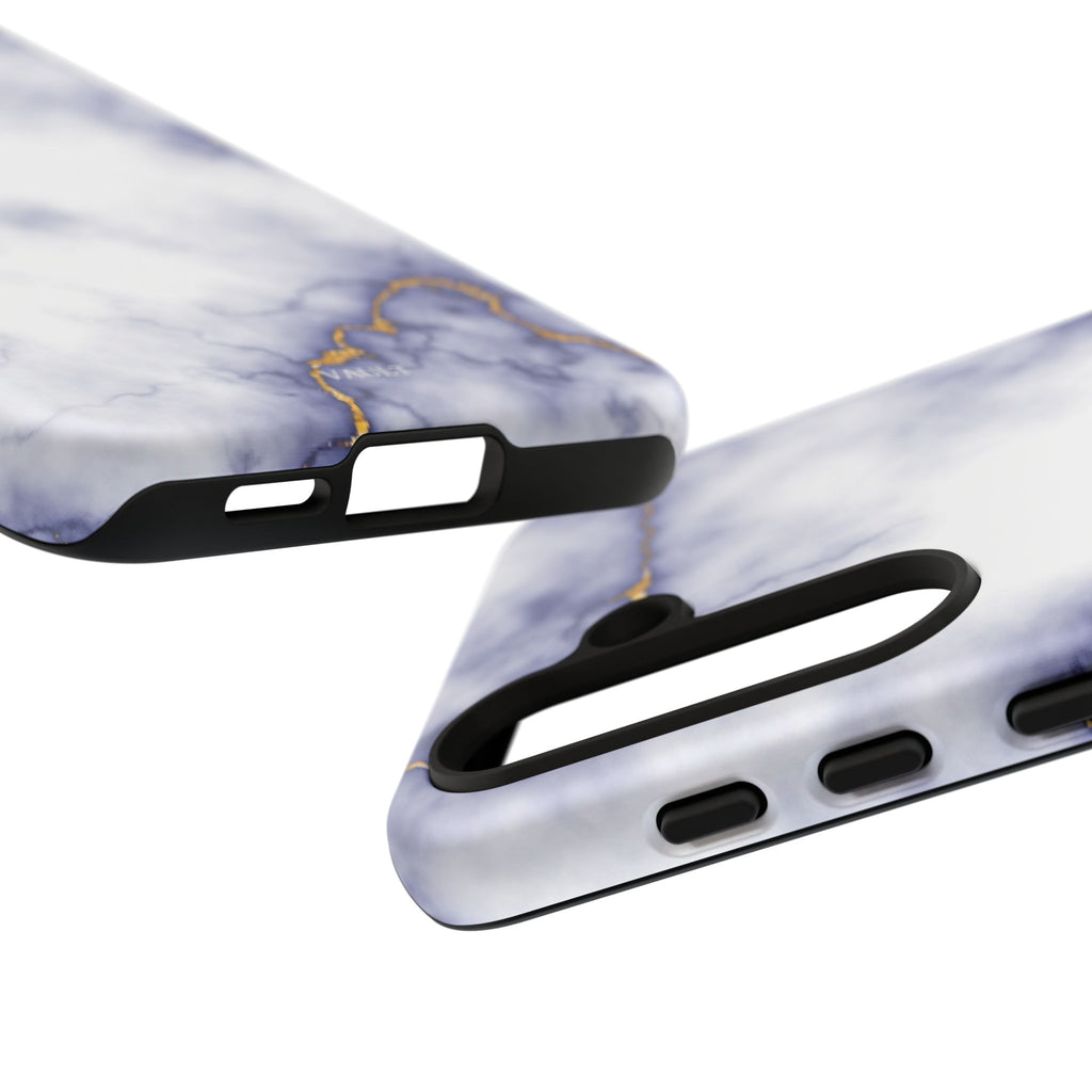 Purple Marble Tough Phone Case with Gold Veins