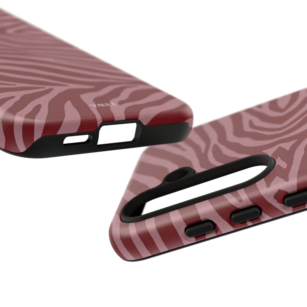 Red Zebra Print Tough Phone Case