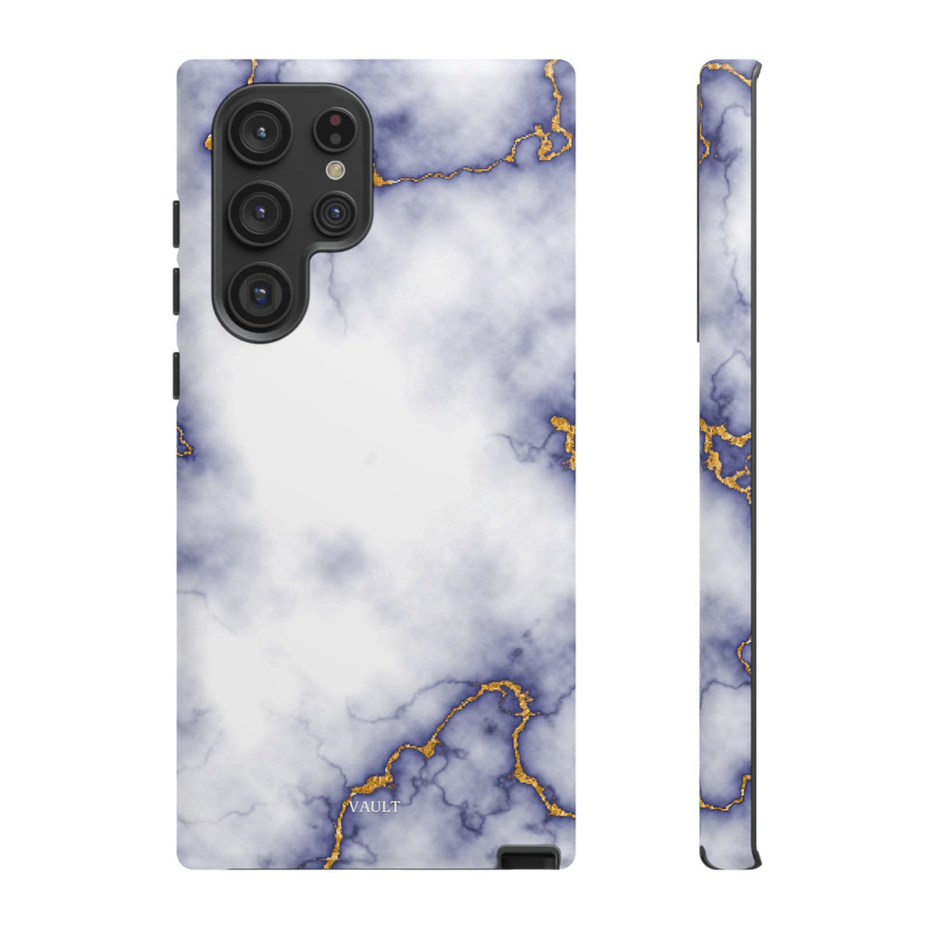 Purple Marble Tough Phone Case with Gold Veins