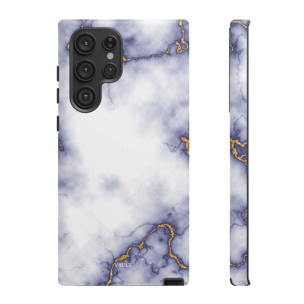Purple Marble Tough Phone Case with Gold Veins