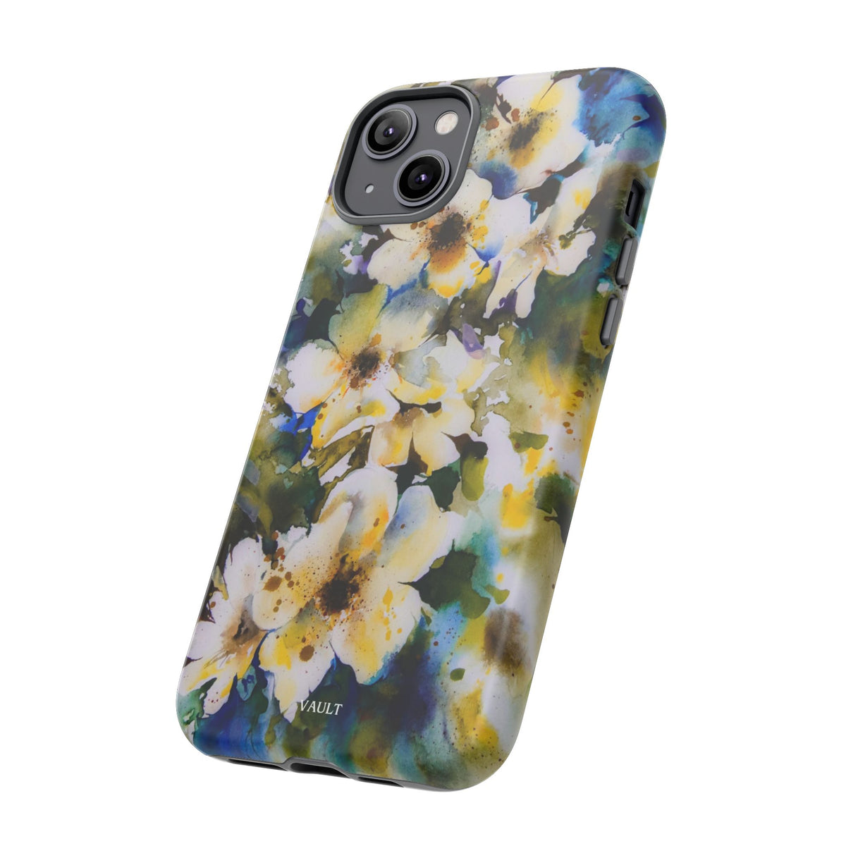 Floral Watercolor Tough Case – Yellow White Blossom Phone Cover