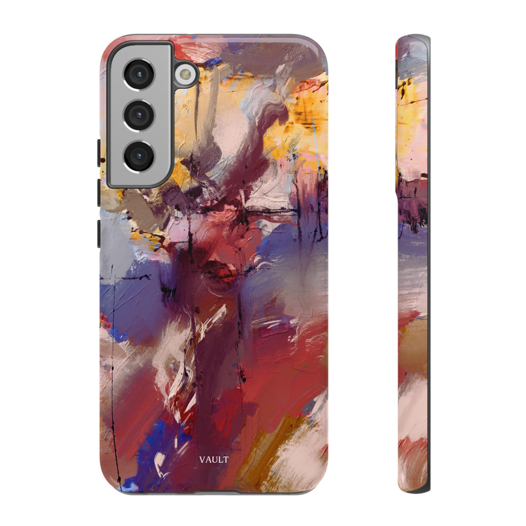 Abstract Brushstroke Tough Phone Case — Colorful Protective iPhone Cover