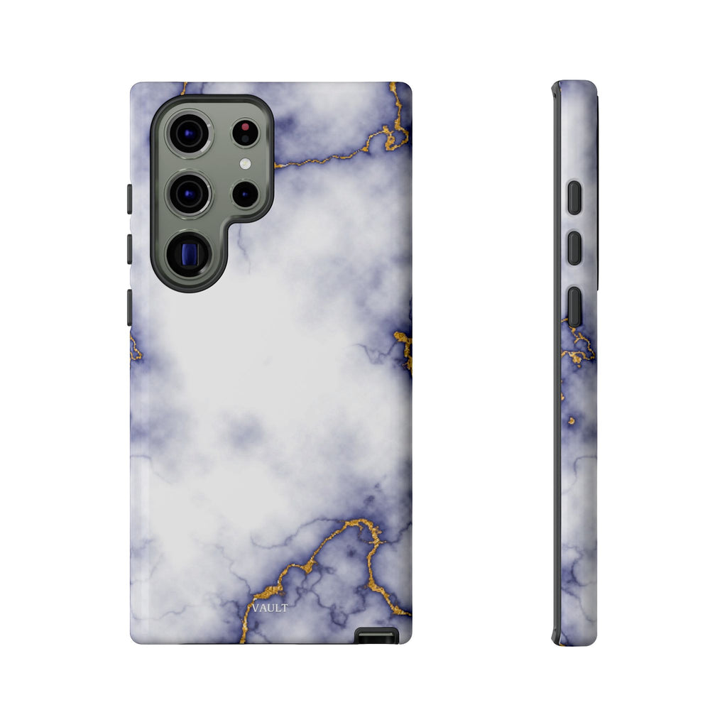 Purple Marble Tough Phone Case with Gold Veins