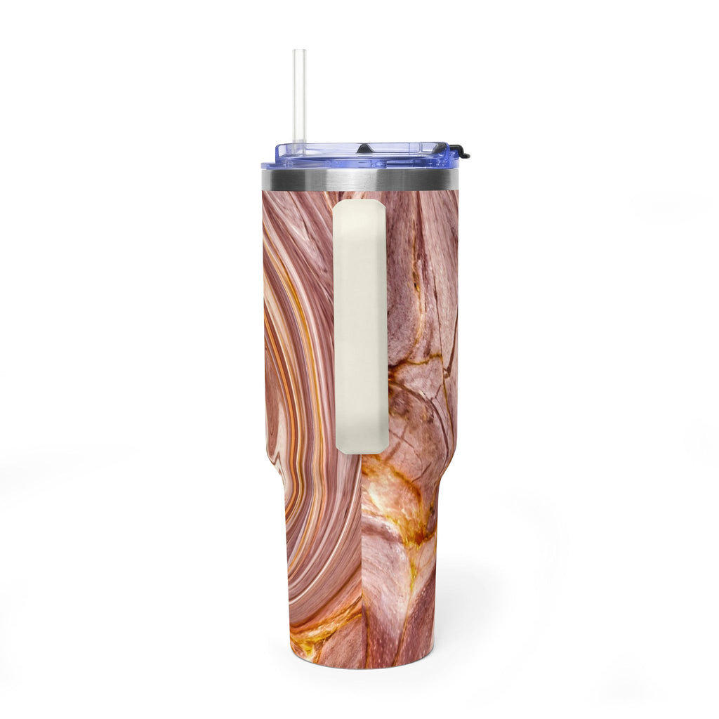 40oz Marble Swirl Thermal Tumbler - Insulated Travel Mug
