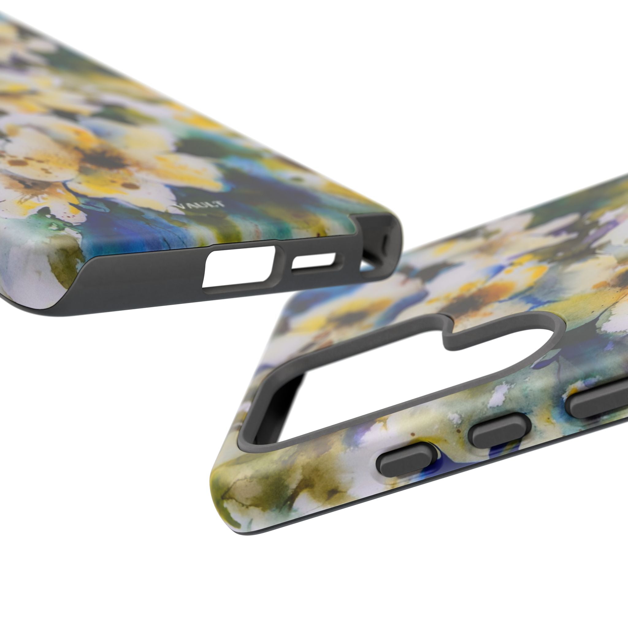 Floral Watercolor Tough Case – Yellow White Blossom Phone Cover
