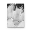 Marble Wave Hardcover Journal — Black & White Abstract Notepad
