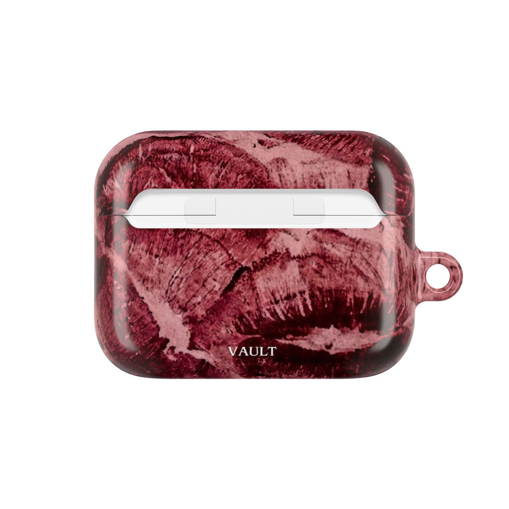 Maroon Kiss-Print AirPod Case