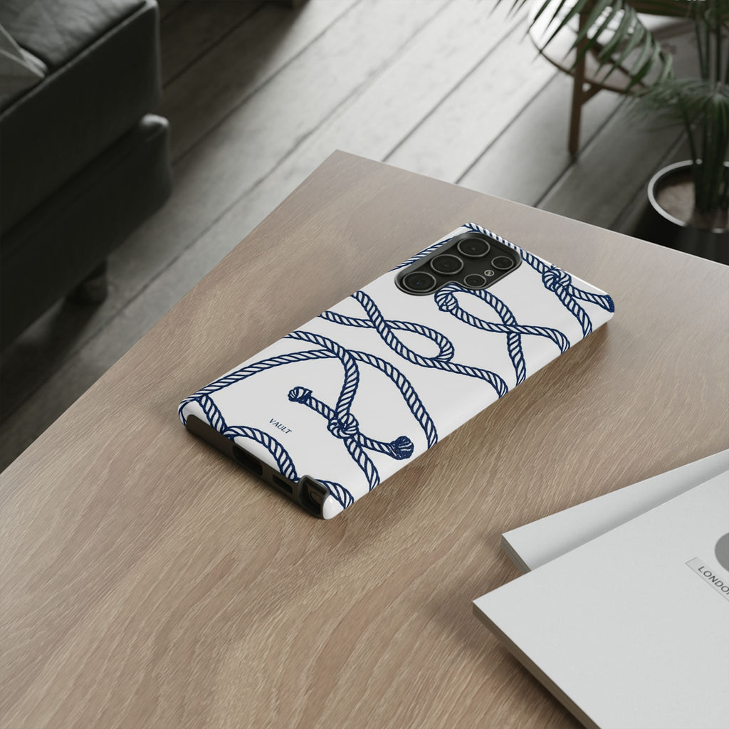 Nautical Rope Tough Case — Protective Phone Cover with Navy Knot Design