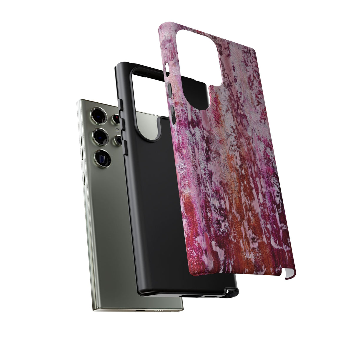 Pink Abstract Art Tough Phone Case — Protective Artistic Phone Cover