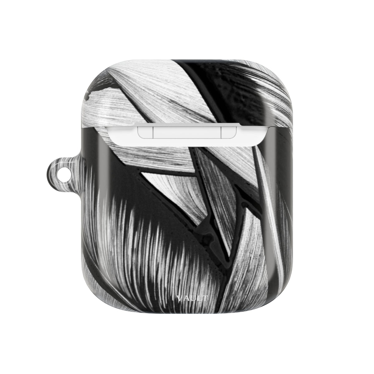 AirPod Case — Monochrome Tropical Leaf Protective Cover