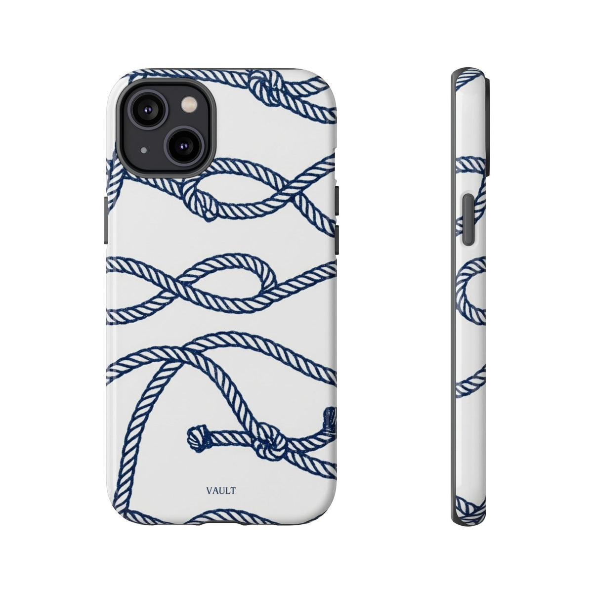 Nautical Rope Tough Case — Protective Phone Cover with Navy Knot Design