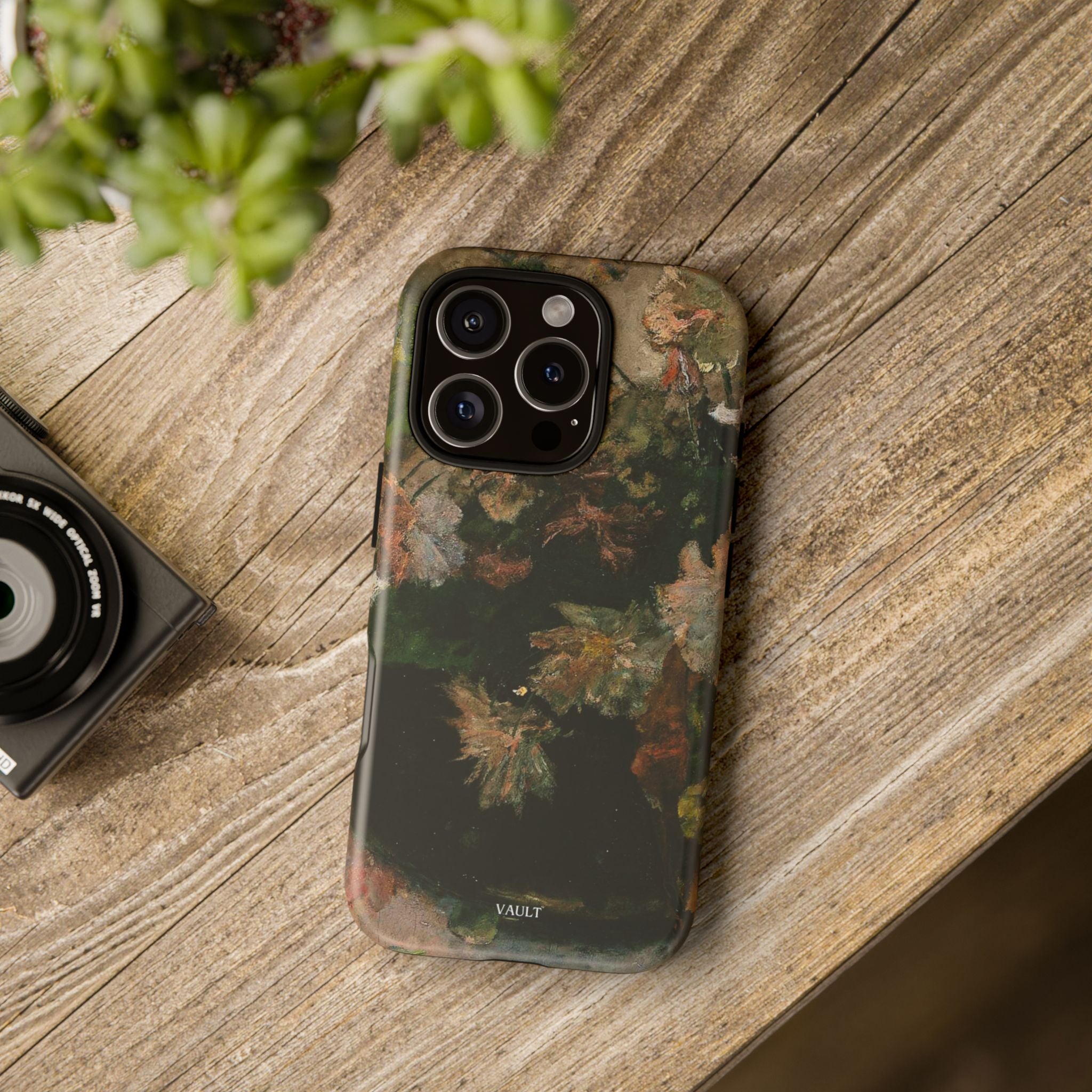 Floral Painterly Tough Phone Case — Vintage Autumn Leaves Phone Cover