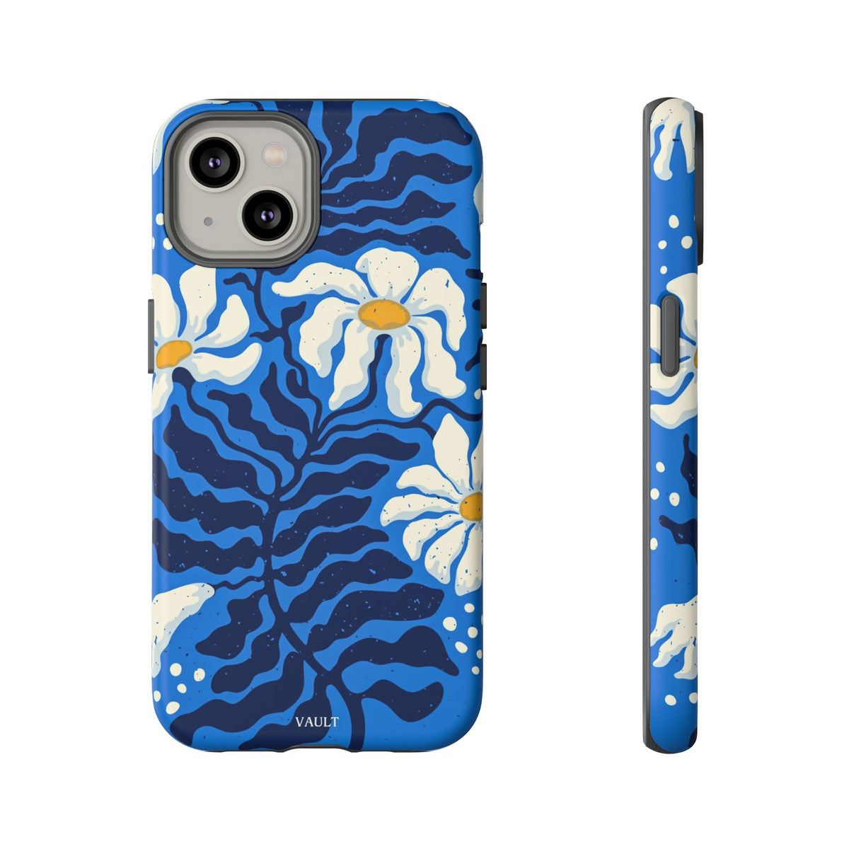 Blue Daisy Tough Phone Case — Floral Protective Phone Cover