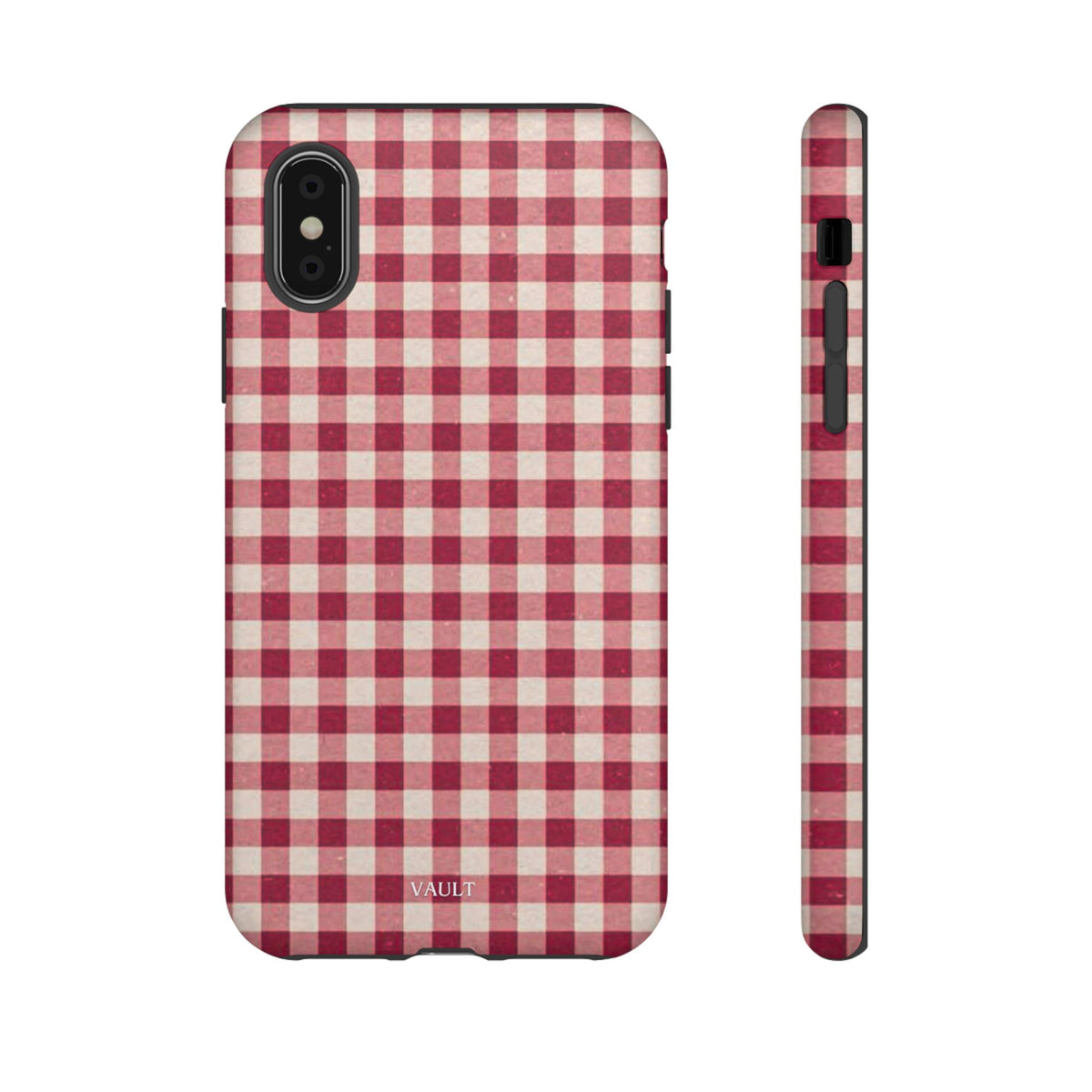 Gingham Phone Case — Red Plaid Tough Case