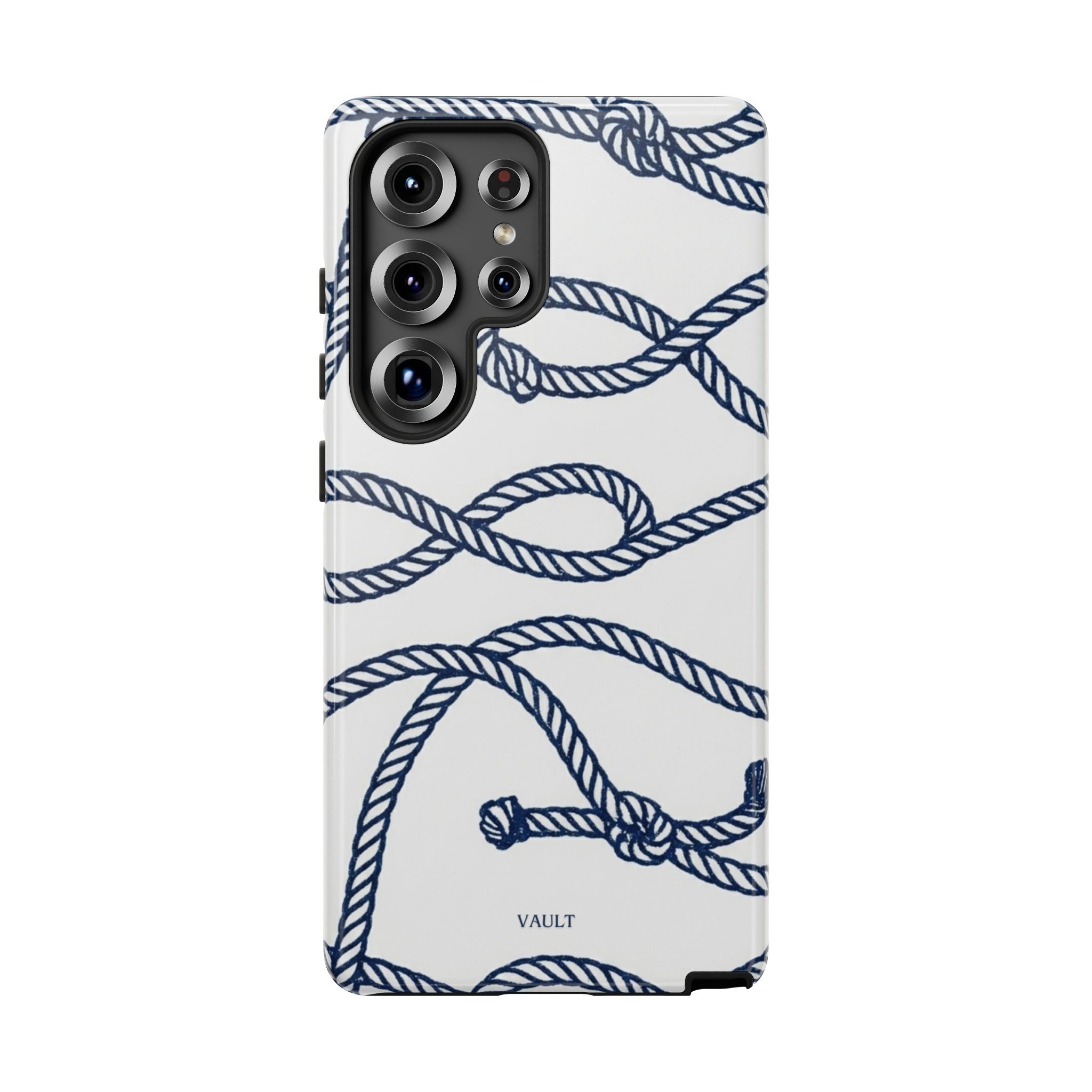 Nautical Rope Tough Case — Protective Phone Cover with Navy Knot Design