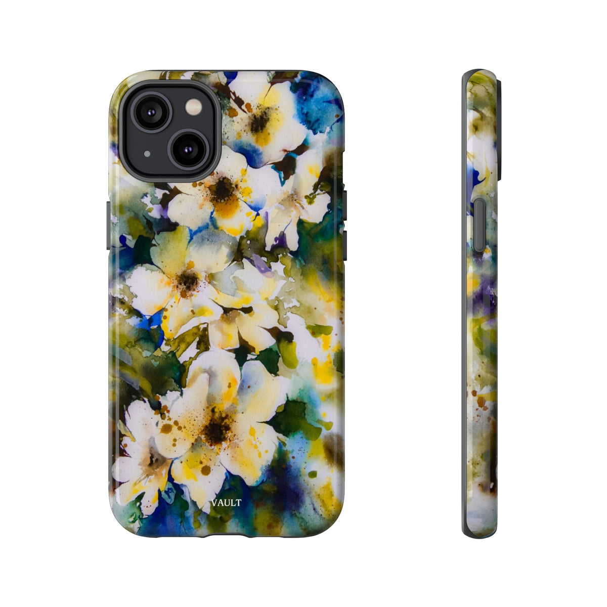 Floral Watercolor Tough Case – Yellow White Blossom Phone Cover