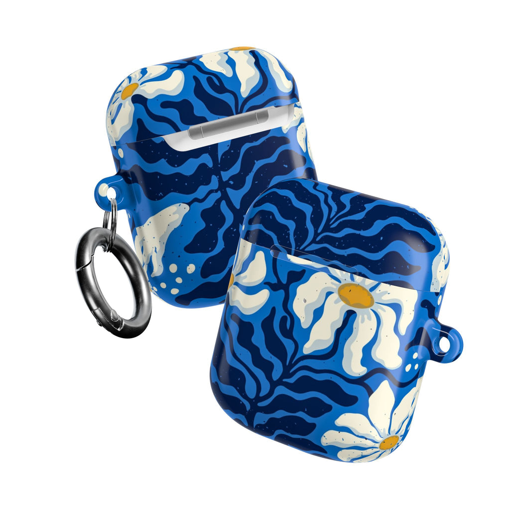 Blue Floral Daisy AirPod Case