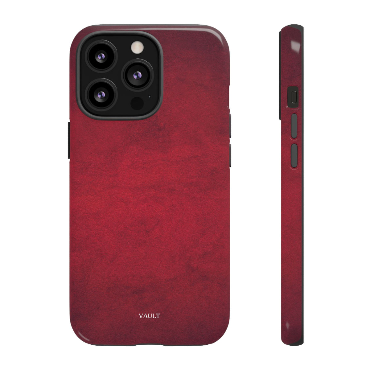 Red Leather Texture Phone Case Impact-Resistant Case