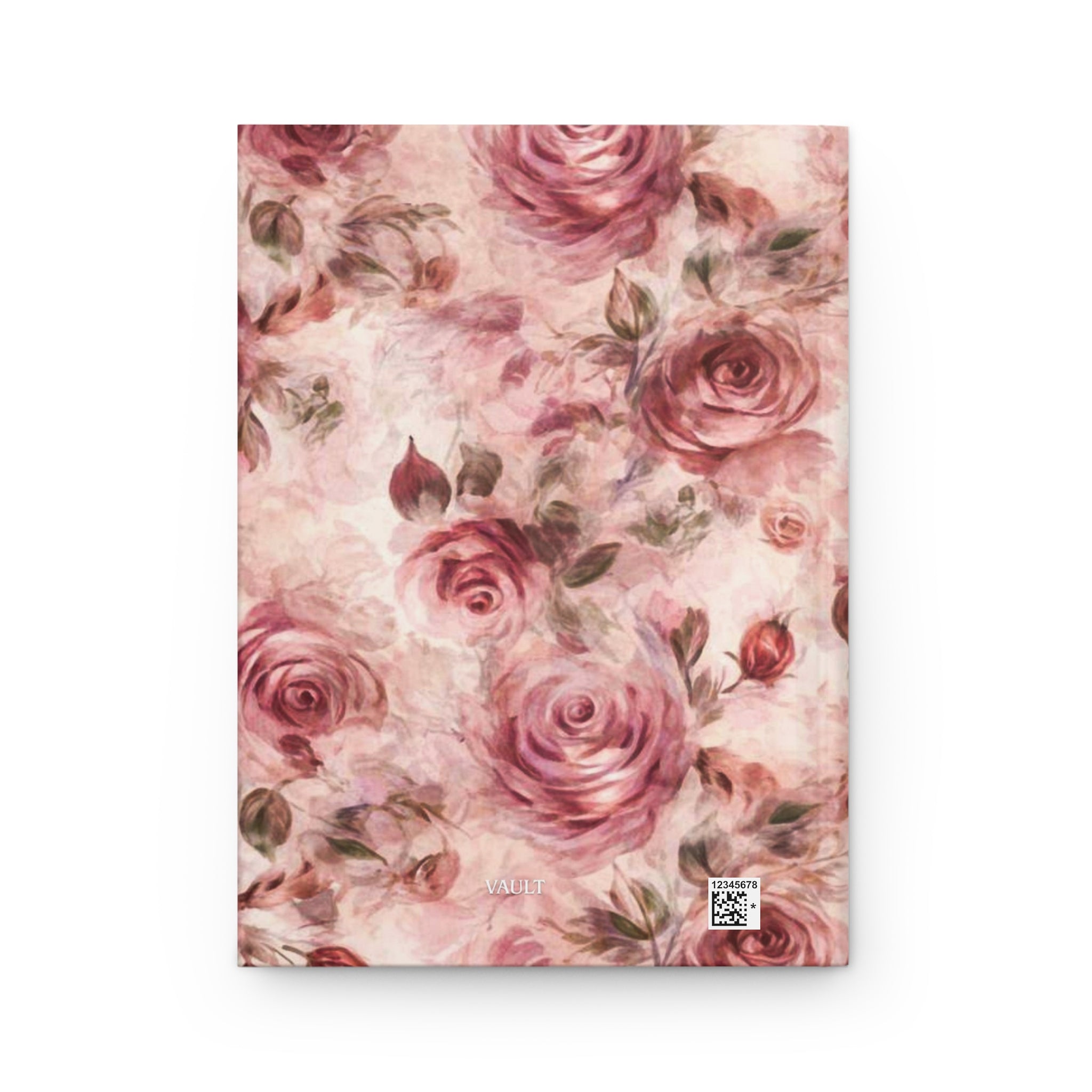 Vintage Pink Rose Hardcover Journal — Floral Notebook for Journaling, Notes & Gifts