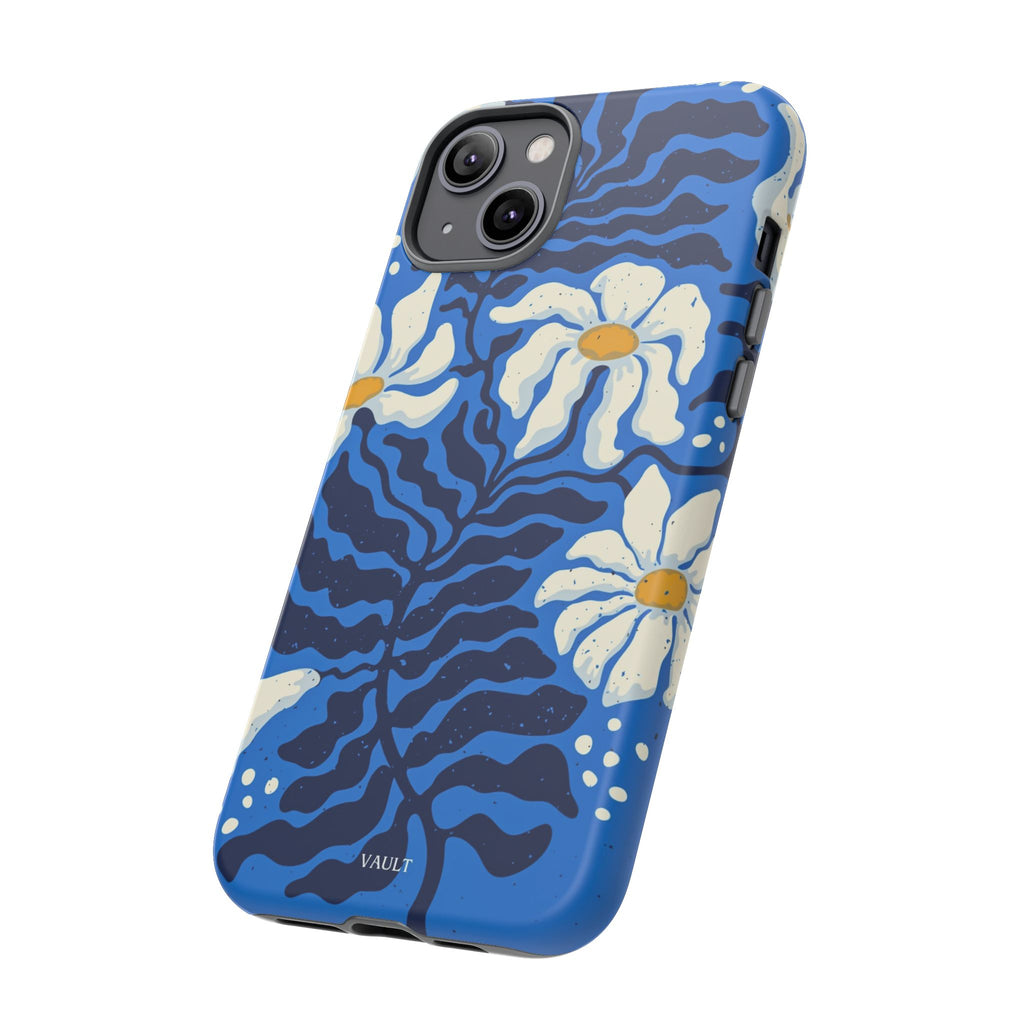 Blue Daisy Tough Phone Case — Floral Protective Phone Cover