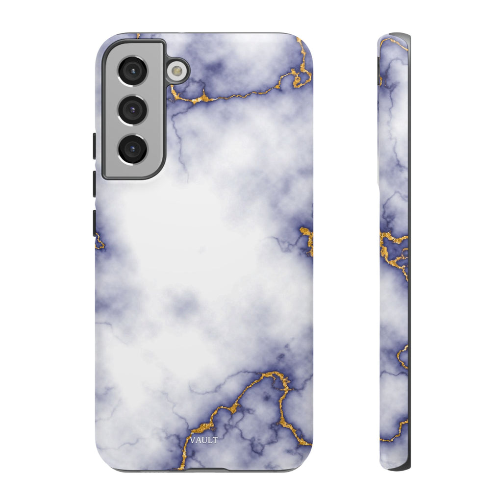 Purple Marble Tough Phone Case with Gold Veins