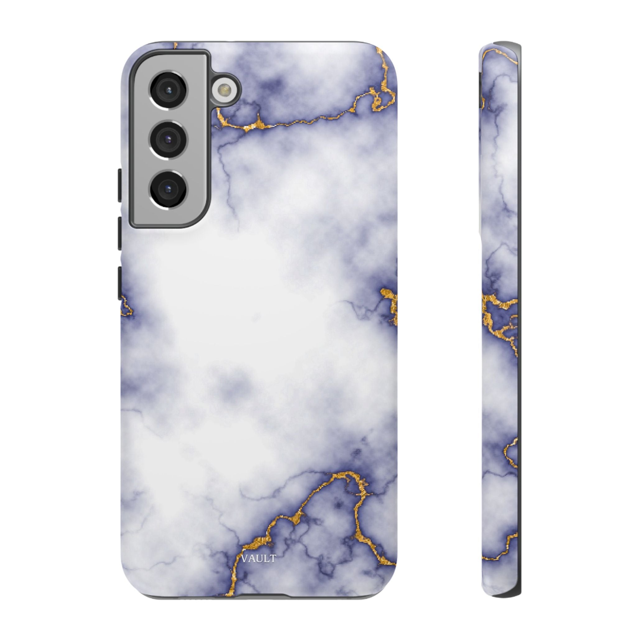 Purple Marble Tough Phone Case with Gold Veins