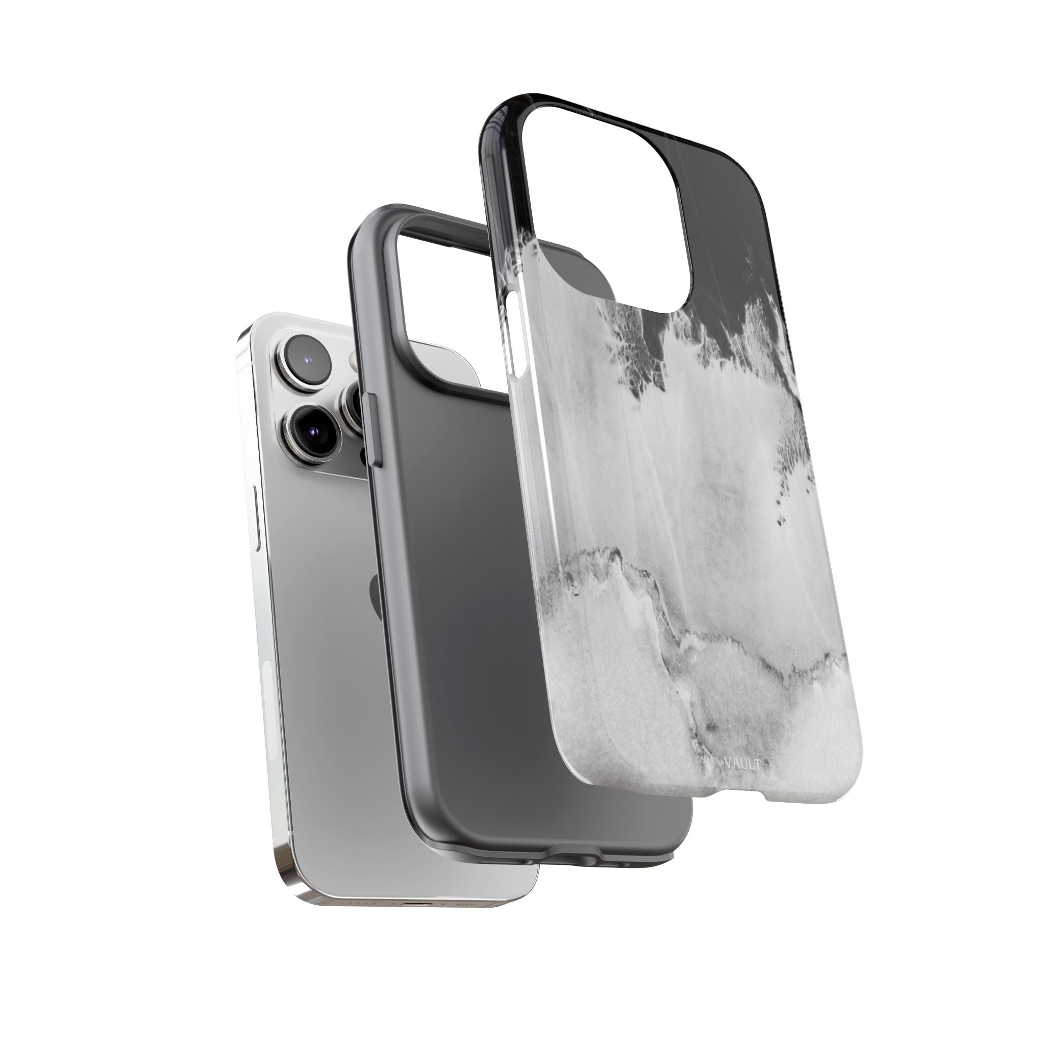 Marble Ink Tough Case — Black & White Abstract Phone Cover