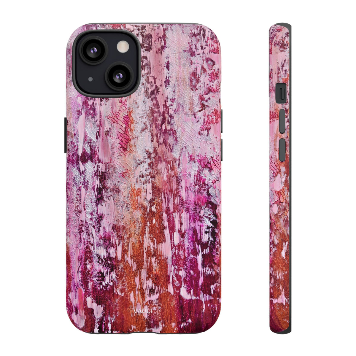 Pink Abstract Art Tough Phone Case — Protective Artistic Phone Cover