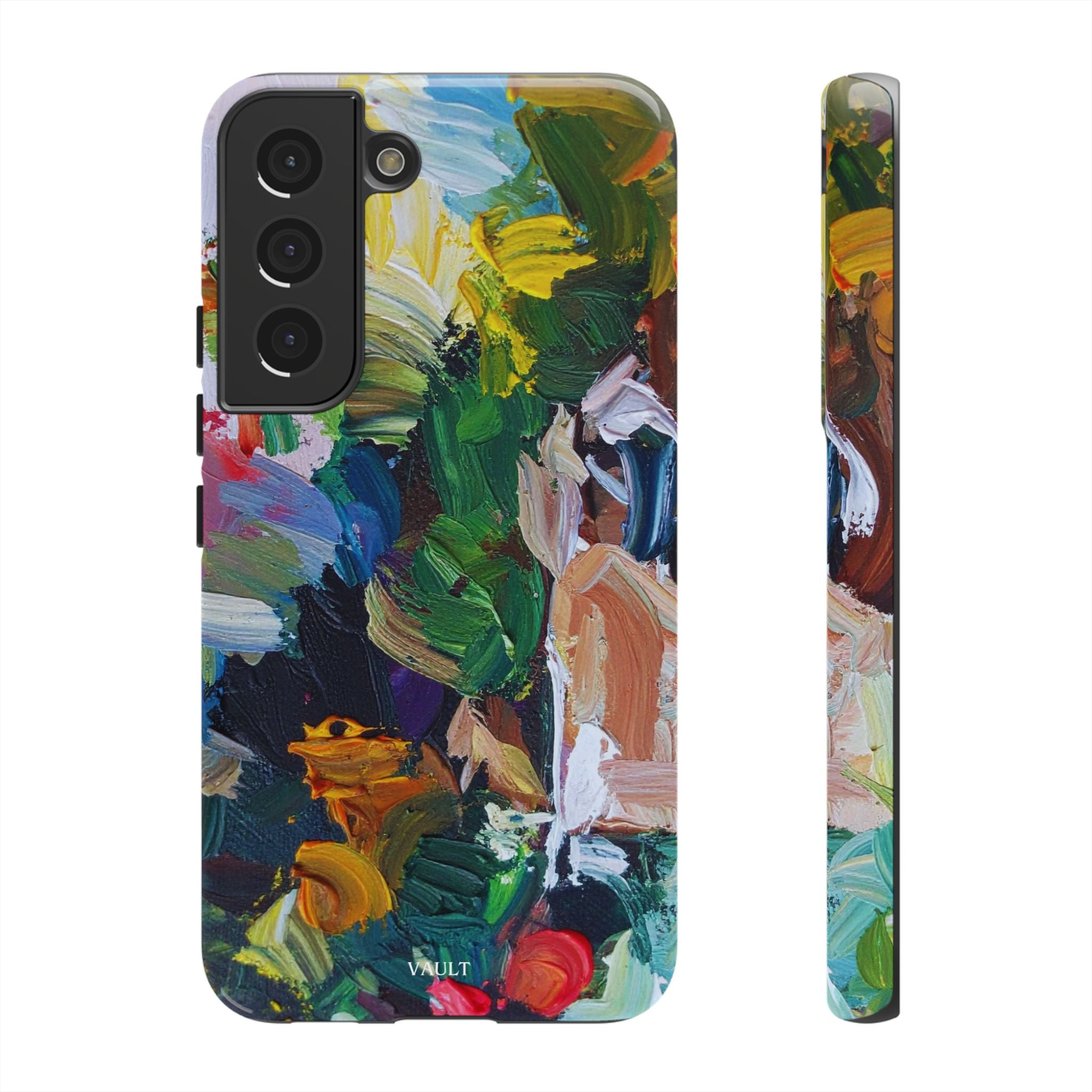 Abstract Paint Brushstroke Phone Case — Colorful Artistic Tough Case