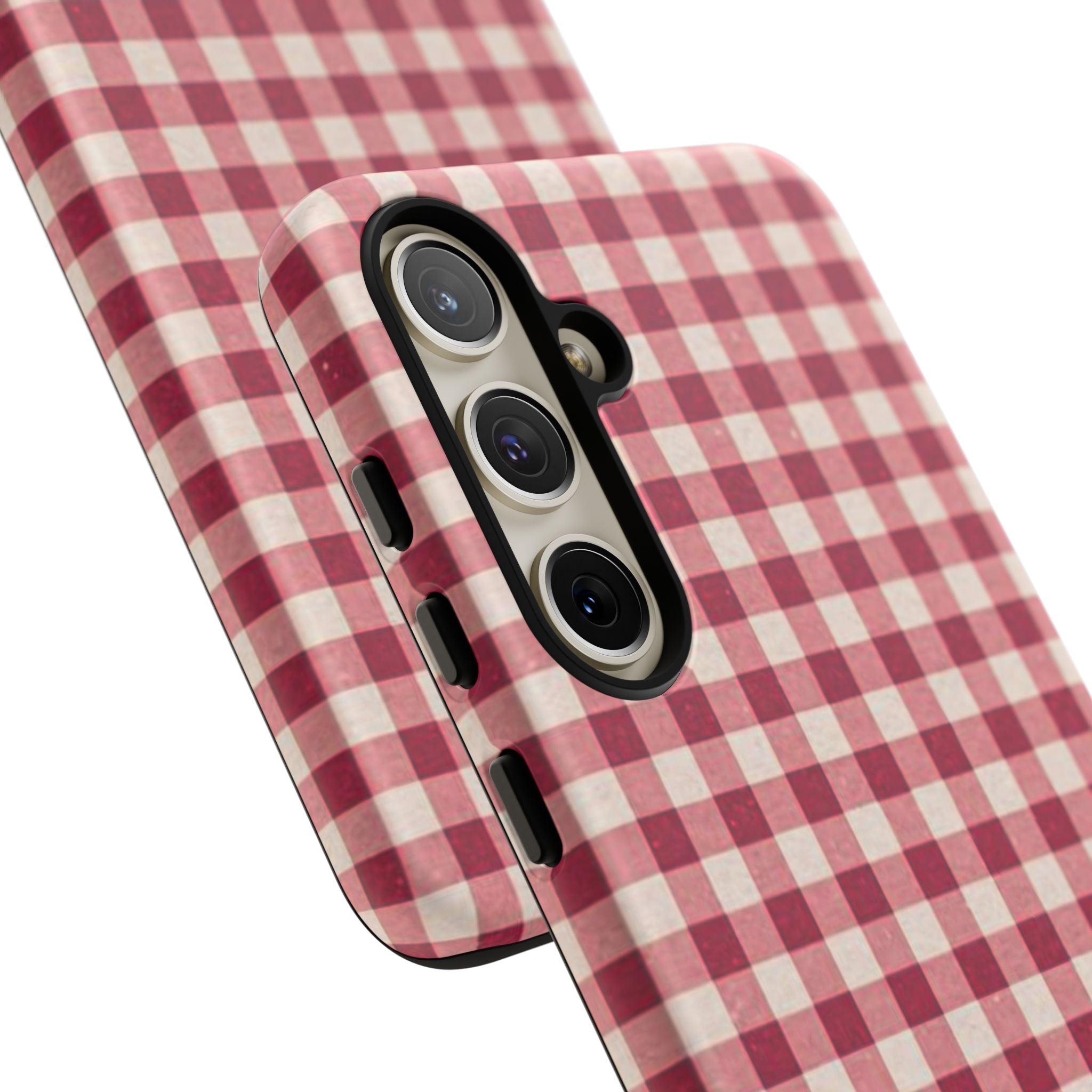 Gingham Phone Case — Red Plaid Tough Case