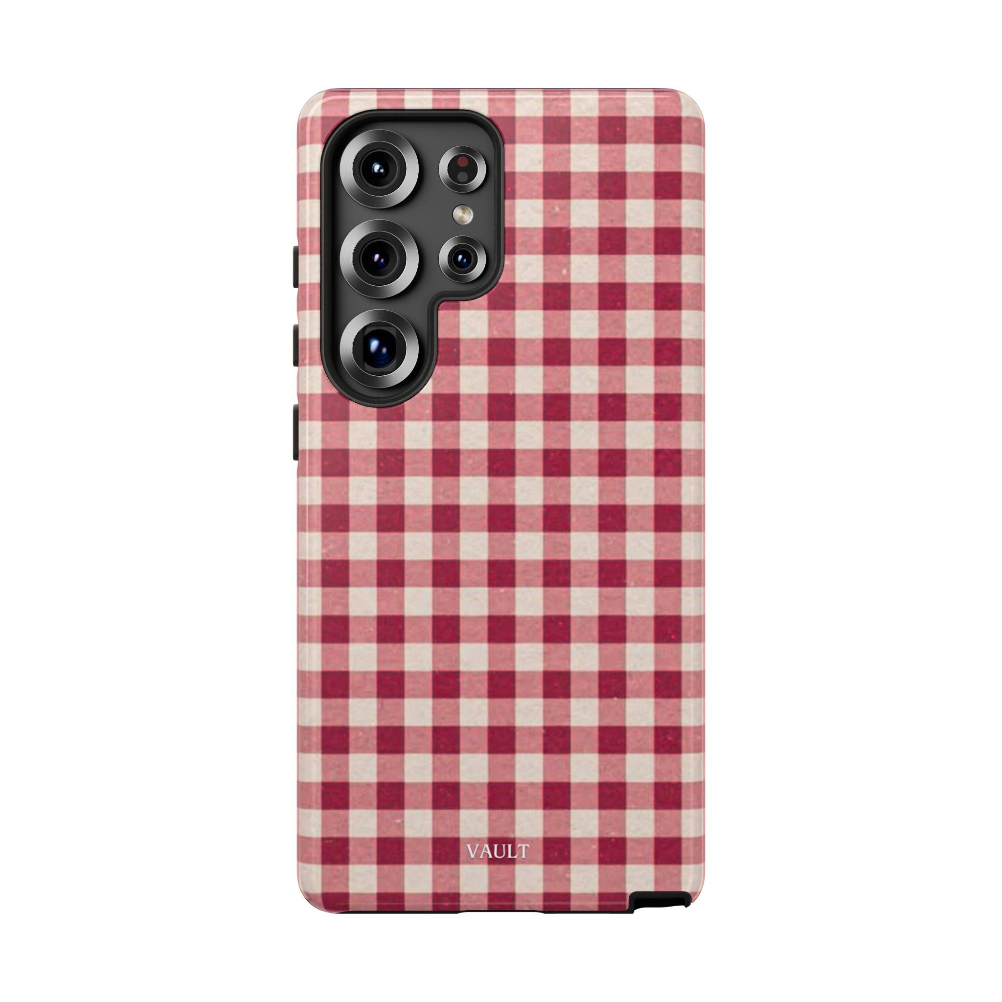 Gingham Phone Case — Red Plaid Tough Case