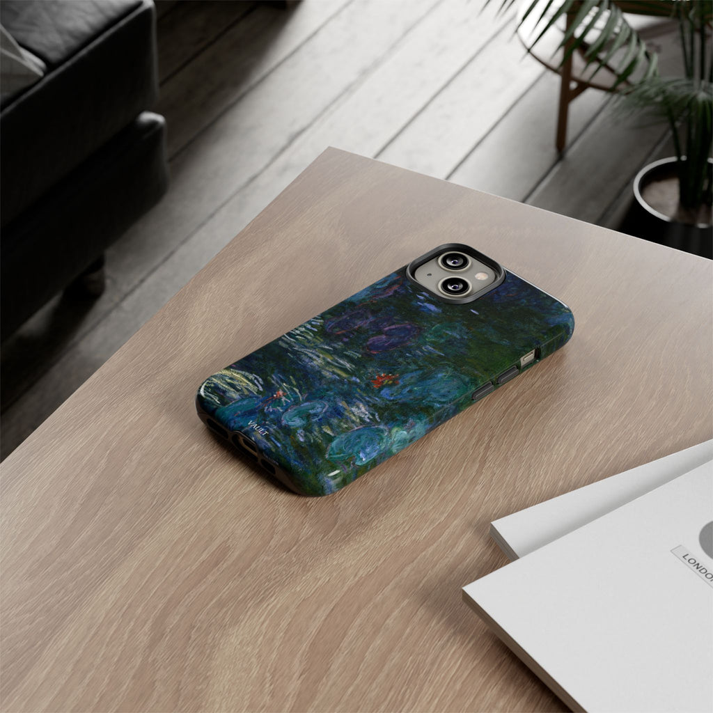 Water Lilies Tough Phone Case — Impressionist Art Protective Cover