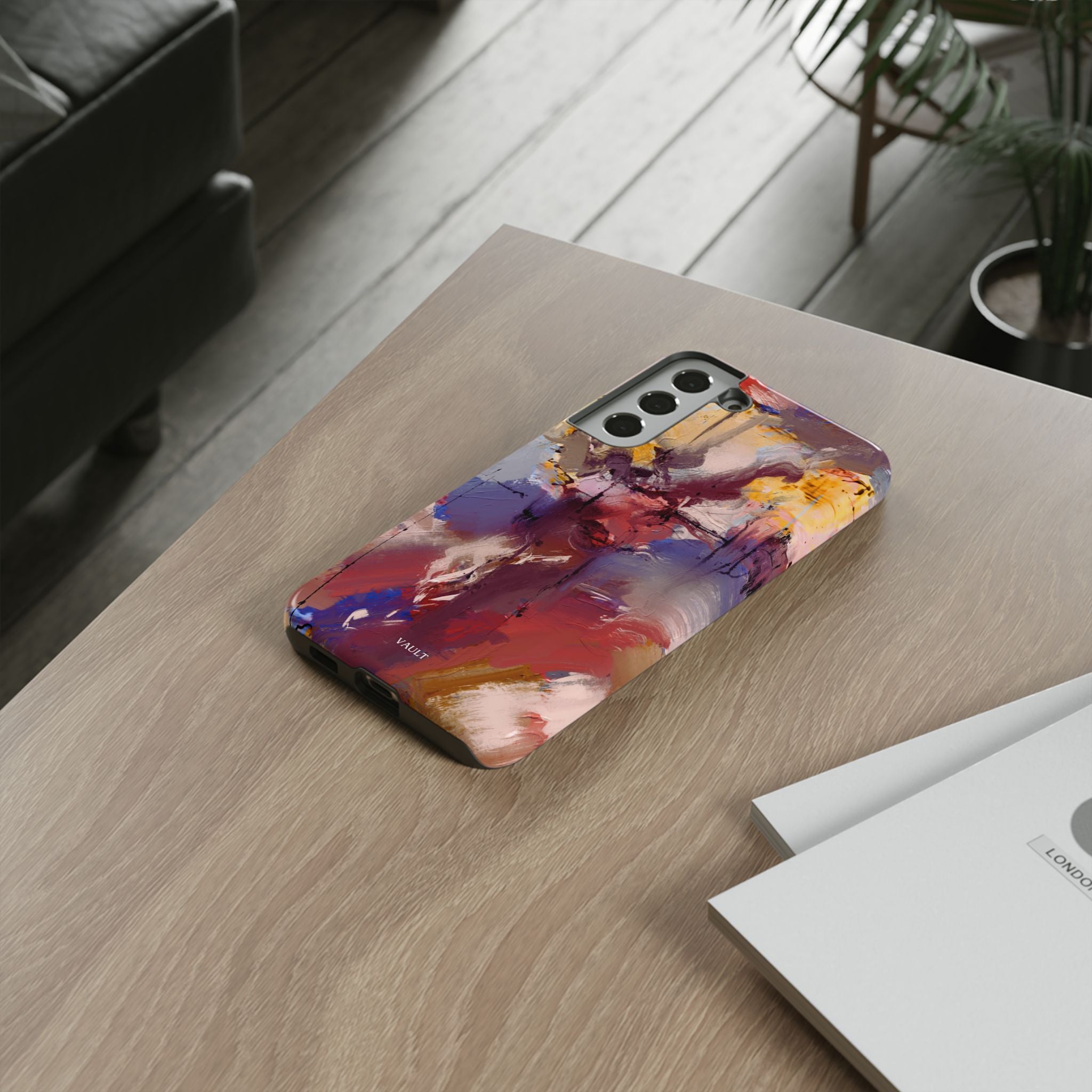 Abstract Brushstroke Tough Phone Case — Colorful Protective iPhone Cover