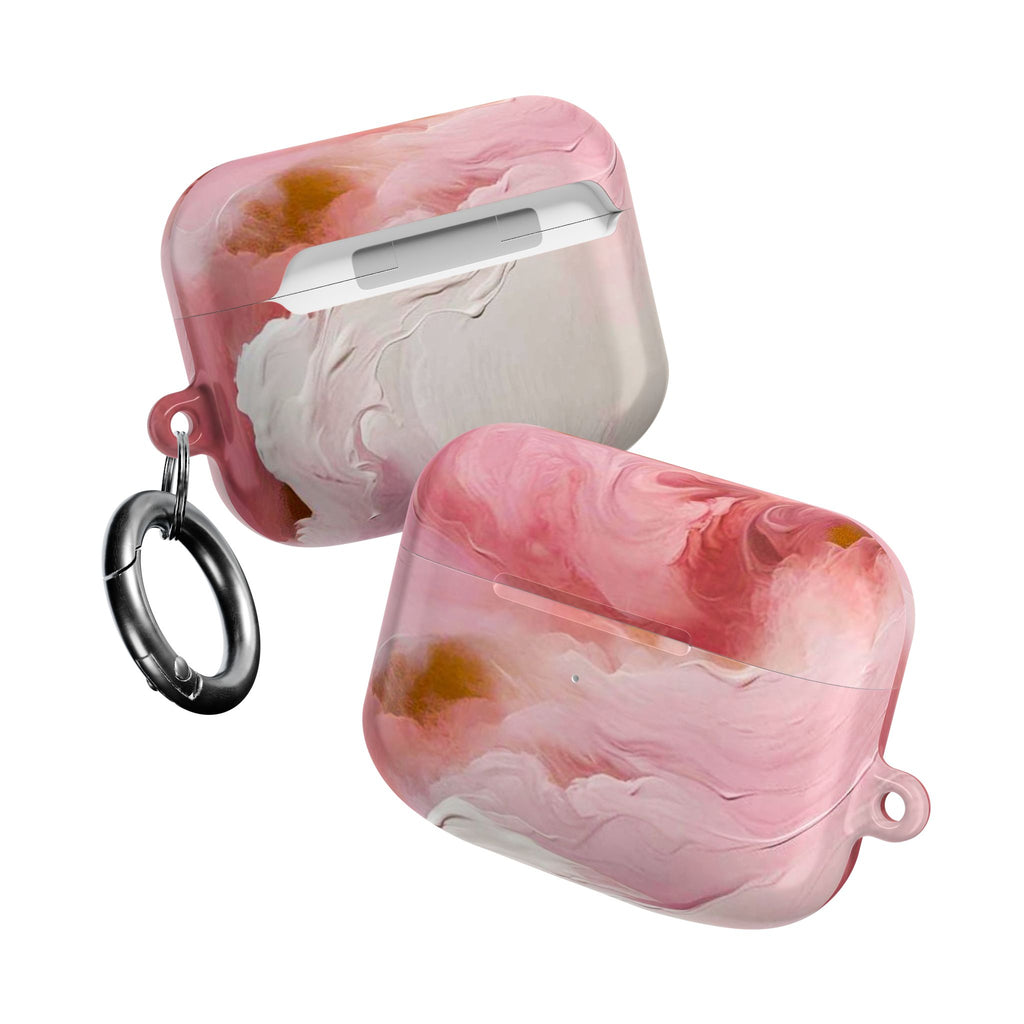 Pink Marble AirPod Case – Swirl Pattern Protective Cover
