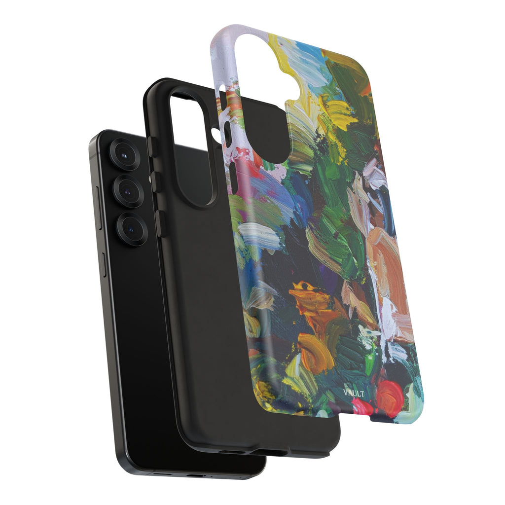 Abstract Paint Brushstroke Phone Case — Colorful Artistic Tough Case