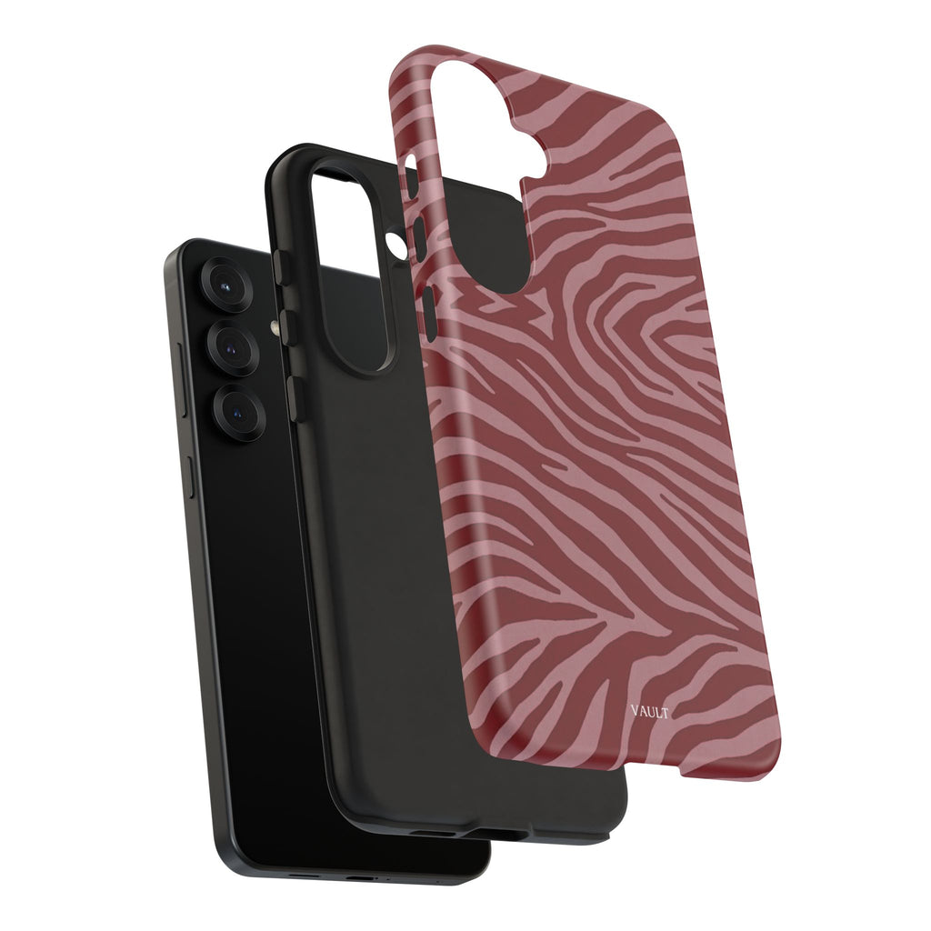 Red Zebra Print Tough Phone Case