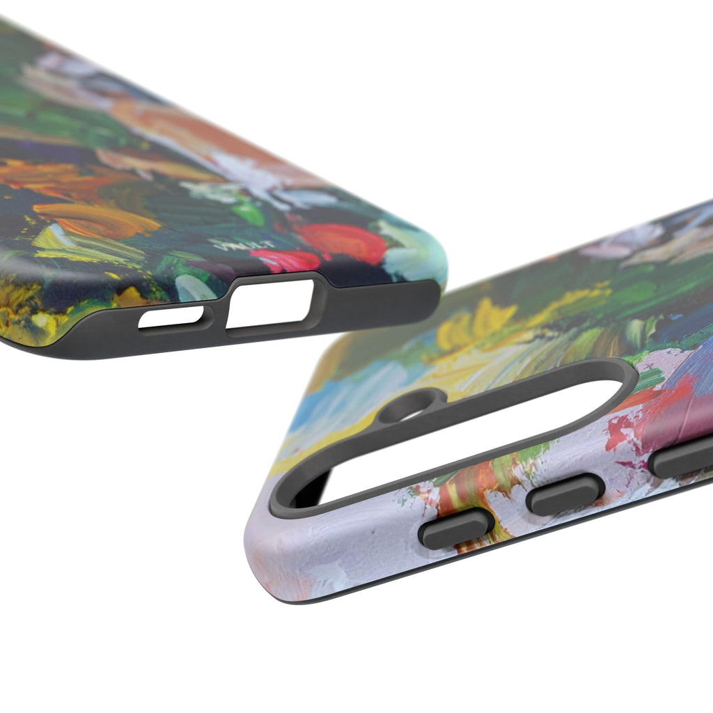 Abstract Paint Brushstroke Phone Case — Colorful Artistic Tough Case